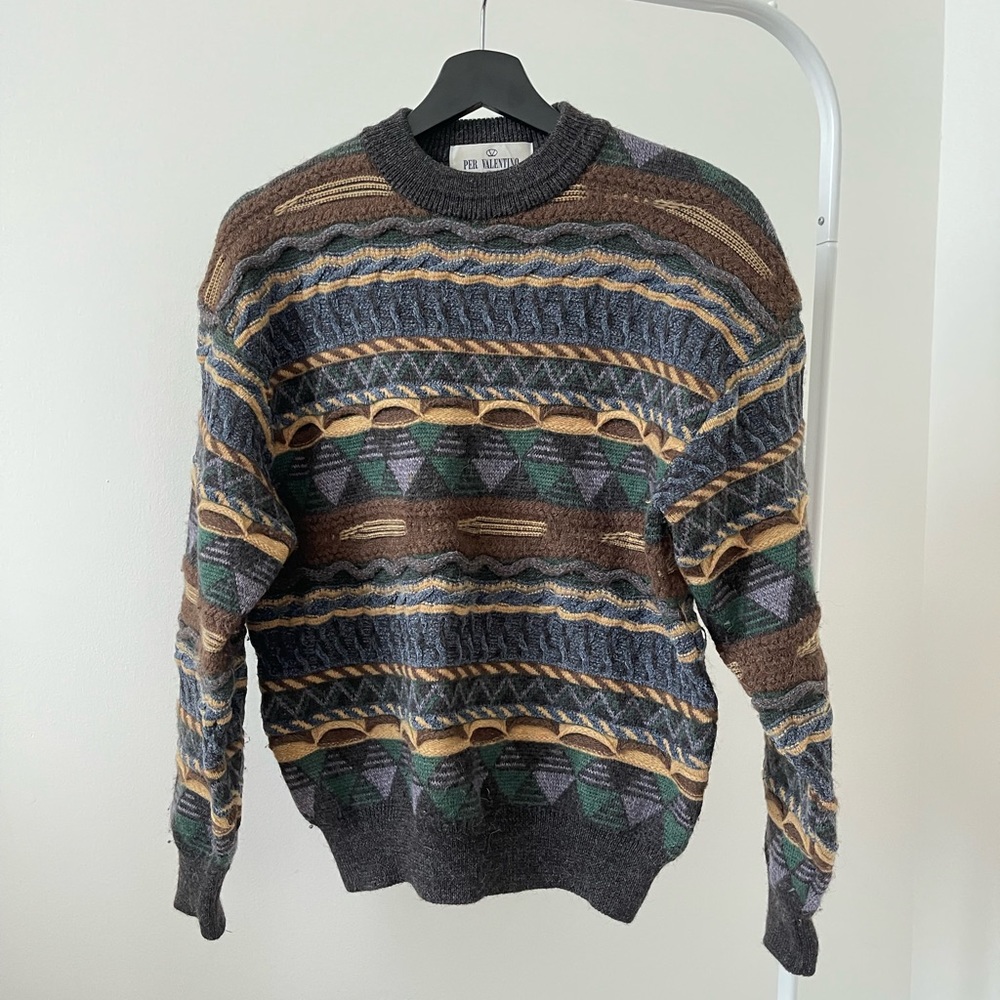 [Per Valentino] Vintage Crew Neck Sweater